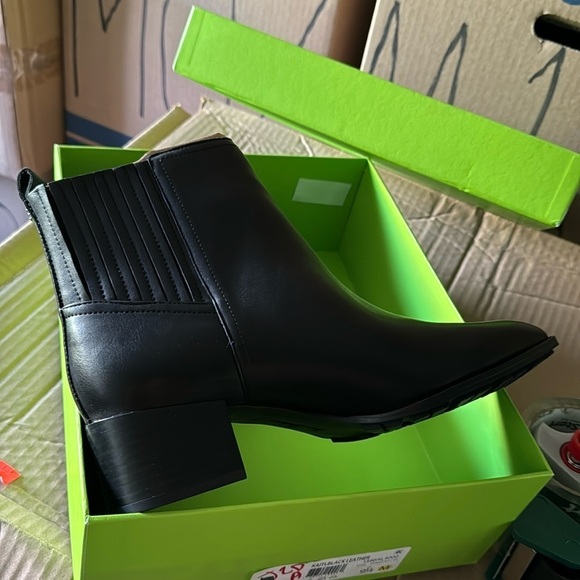 Sam Edelman Womens Kaiti Leather Block Heel Ankle Boots - Picture 5 of 6